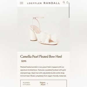 Loeffler Randall Camellia Pearl Bow Heel 3 inch